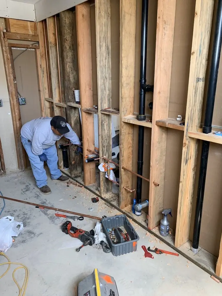 Commercial rough-in plumbing for Water Heater Replacement in Sandy Boulevard
